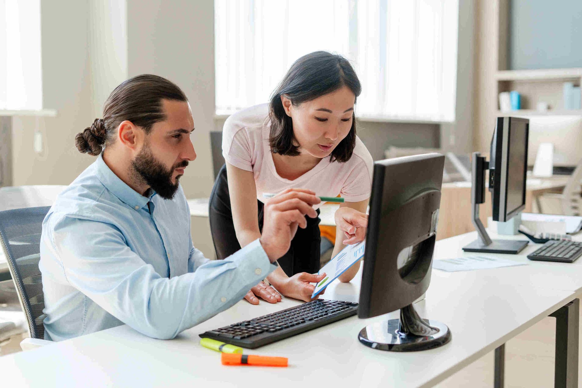 Benefit Brokers Working together on a client call