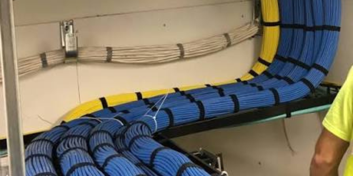 telephone wires inside of building
