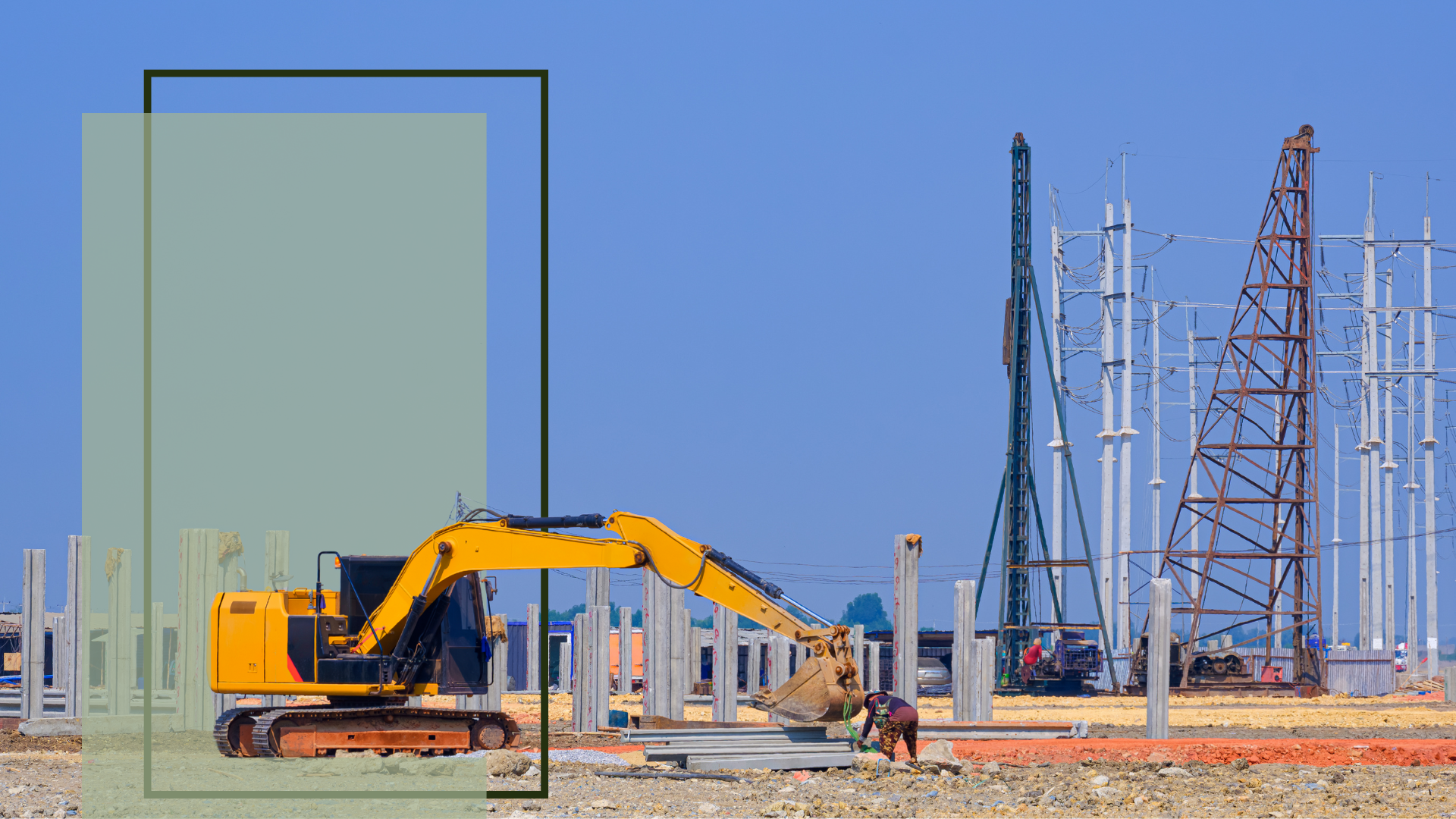 excavator at a construction site